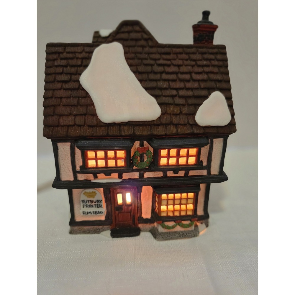 the Tutbury Printer porcelain lighted building from the Department 56...